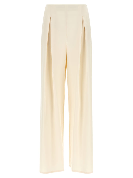 Max Mara White Silk Casual Pants