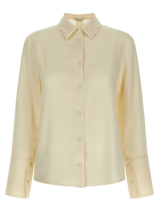 Max Mara White Silk Blouse