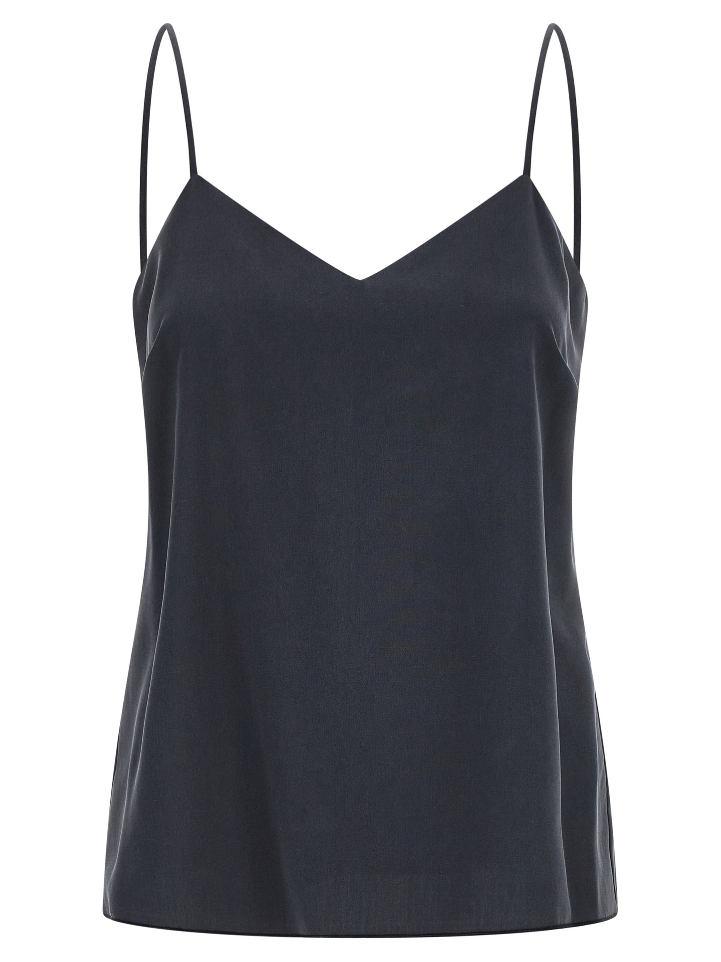Max Mara Gray Silk Sleeveles T-Shirt