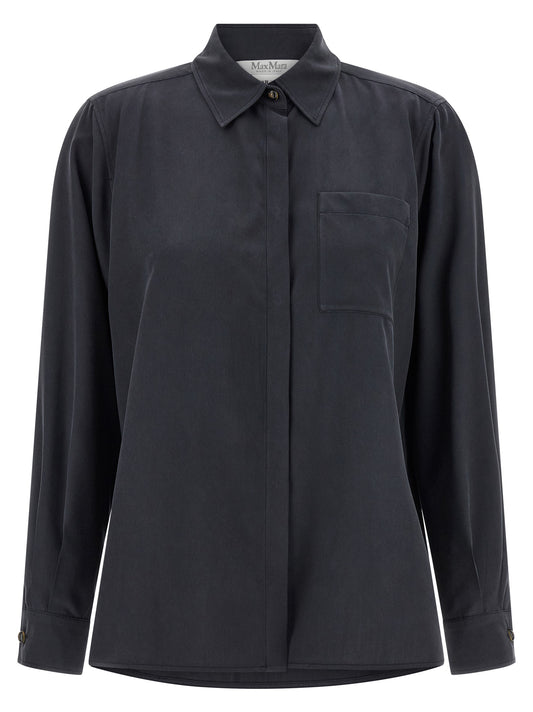 Max Mara Gray Silk Blouse