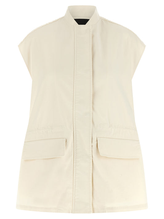 Fabiana Filippi Beige Cotton Sleeveless Jacket