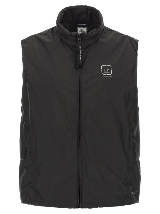 C.P. Company Black Polyamide Sleeveless Jacket