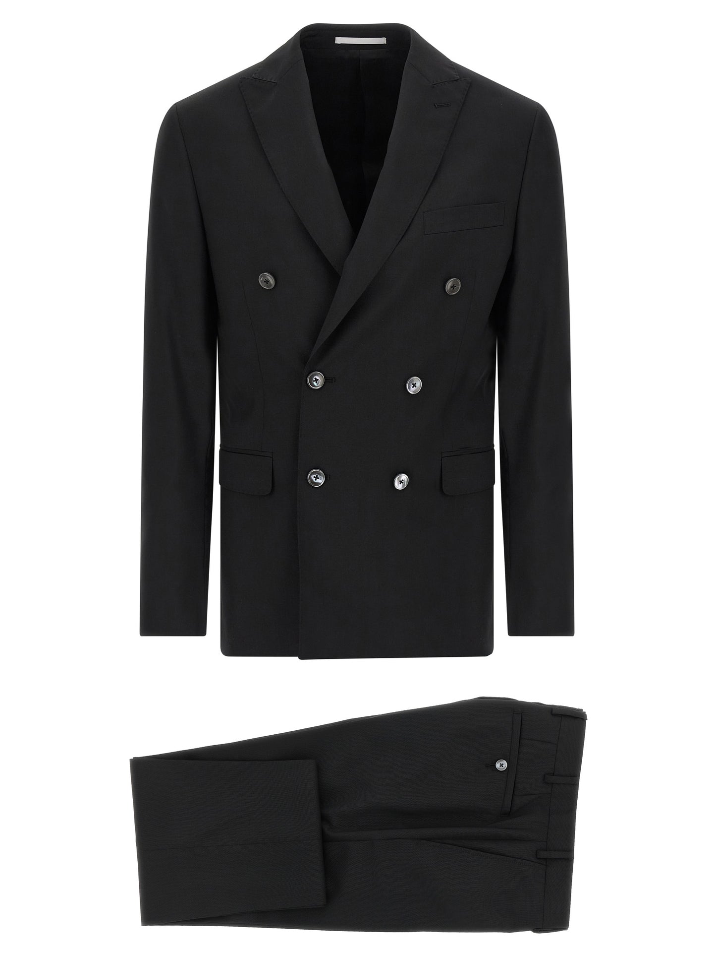 Pal Zileri Black Wool Two-Piece Suit
