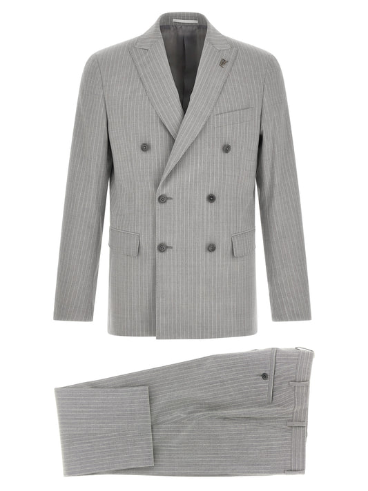 Pal Zileri Gray Polyester Two-Piece Suit