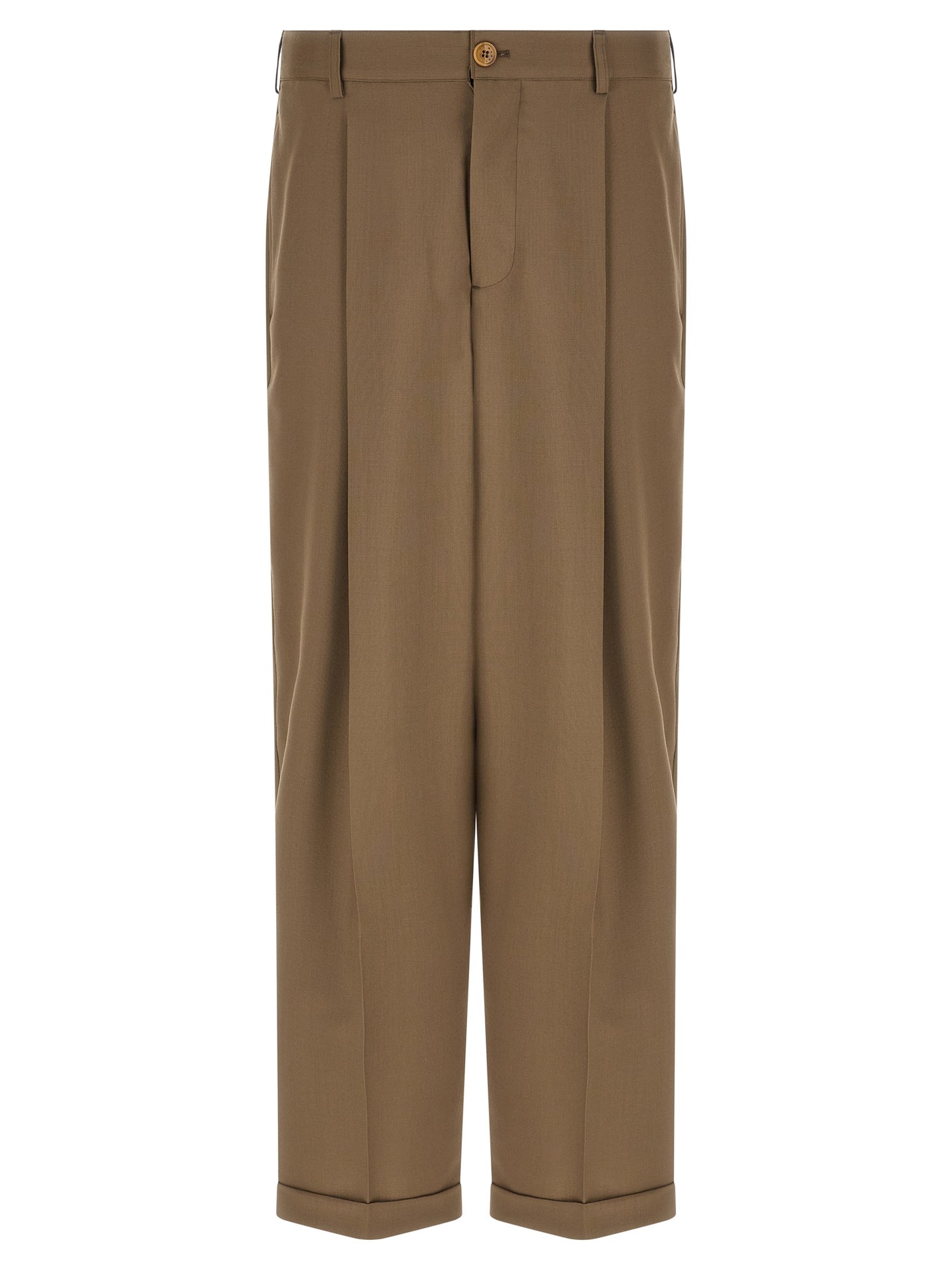 Marni Beige Virgin Wool Casual Pants