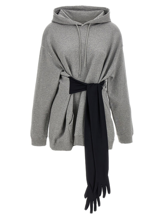 MM6 Maison Margiela Gray Cotton Short Dress