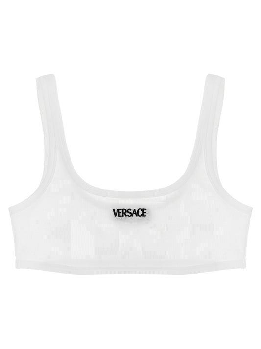 Versace White Cotton Bra