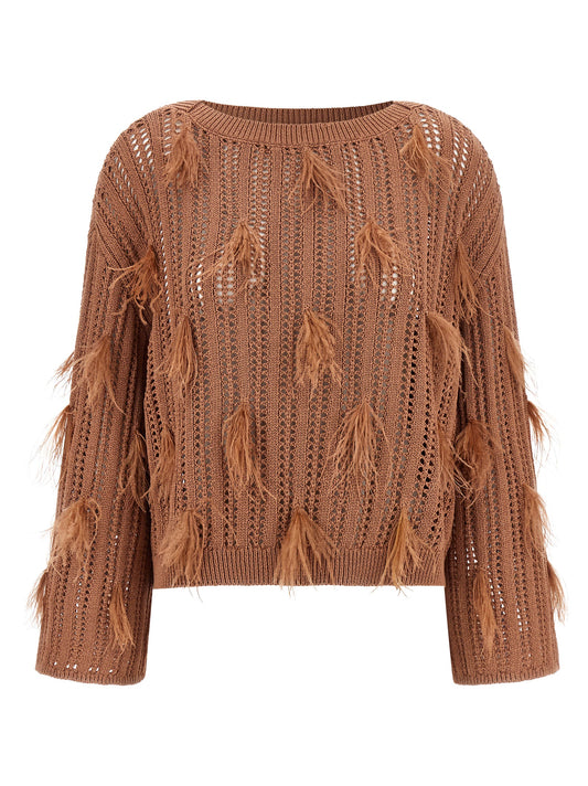Twinset Brown Cotton Cardigan