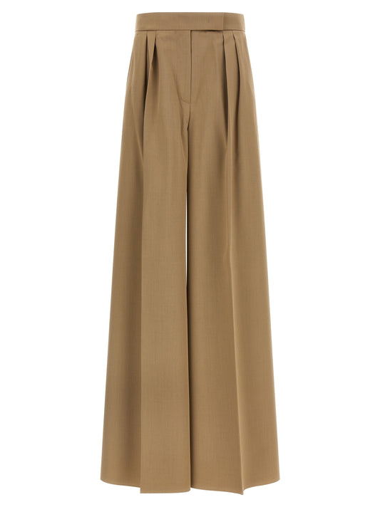 Max Mara Brown Virgin Wool Casual Pants