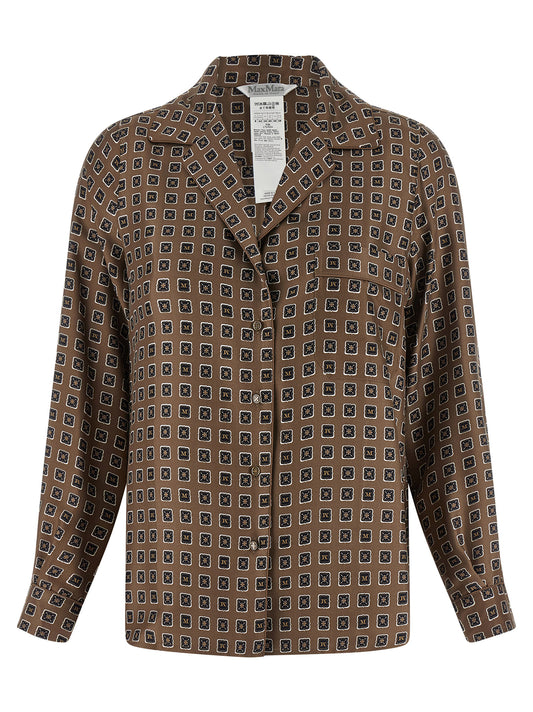 Max Mara Brown Silk Blouse