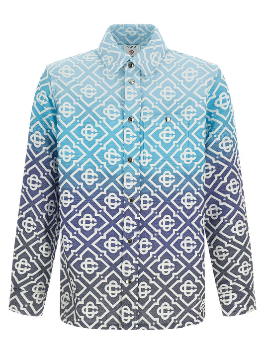 Casablanca Blue Cotton Shell Jacket