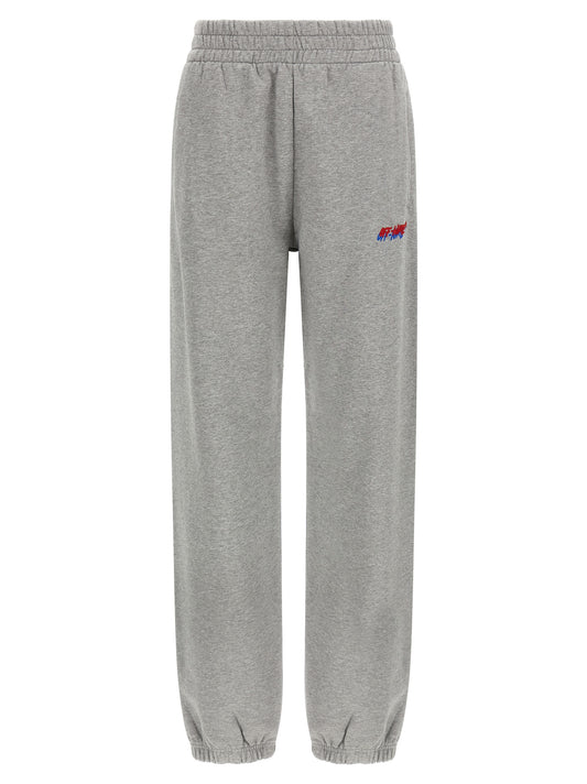 Off-White Gray Cotton Joggers (Workout Pants)
