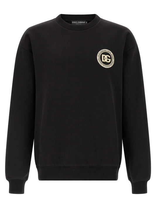 Dolce & Gabbana Black Cotton Sweatshirt