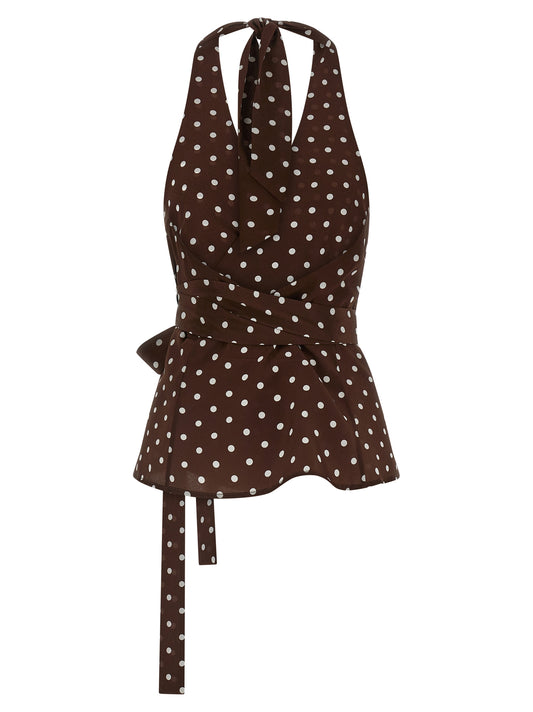 P.A.R.O.S.H. Brown Silk Tank Tops