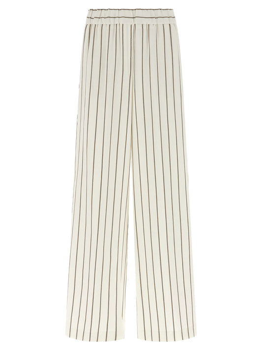 Peserico White Linen Casual Pants
