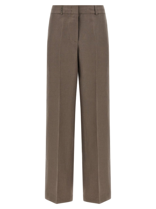 Peserico Brown Linen Pants