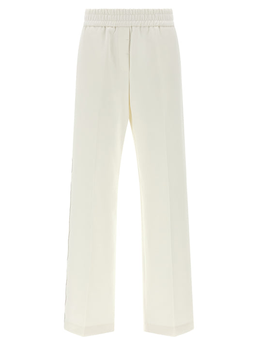 Peserico White Cotton Casual Pants