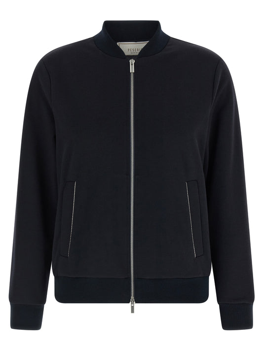 Peserico Blue Cotton Bomber