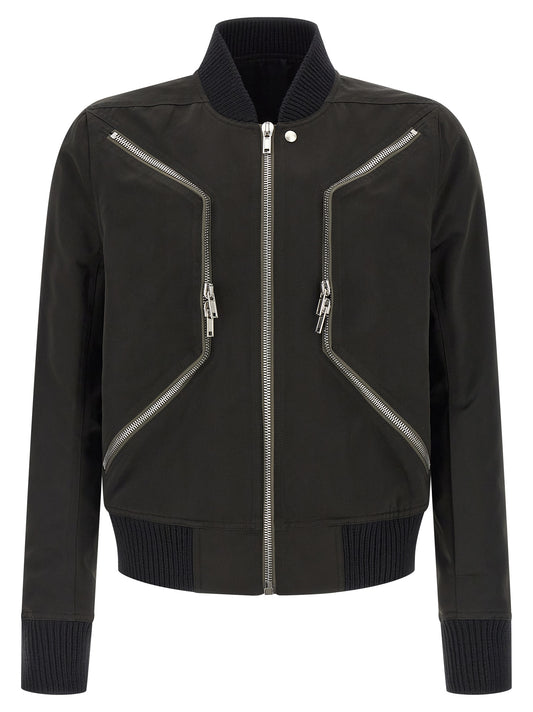 Rick Owens Black Polyester Bomber