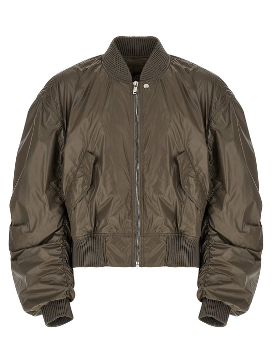 Rick Owens Gray Nylon Bomber