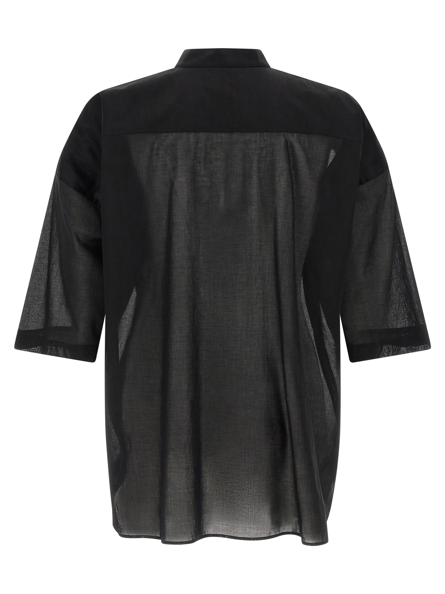 Rick Owens Black Cotton Blouse