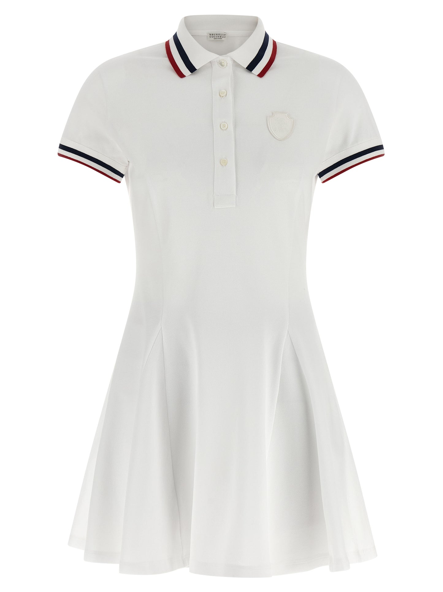 Brunello Cucinelli White Cotton Short Dress