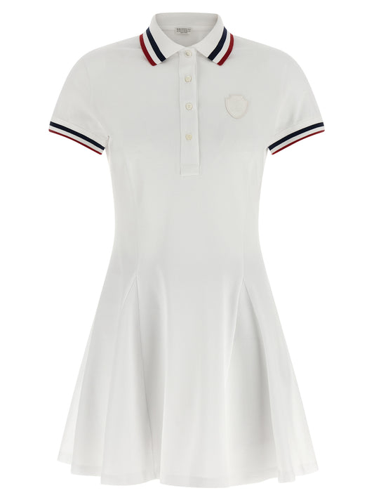 Brunello Cucinelli White Cotton Short Dress
