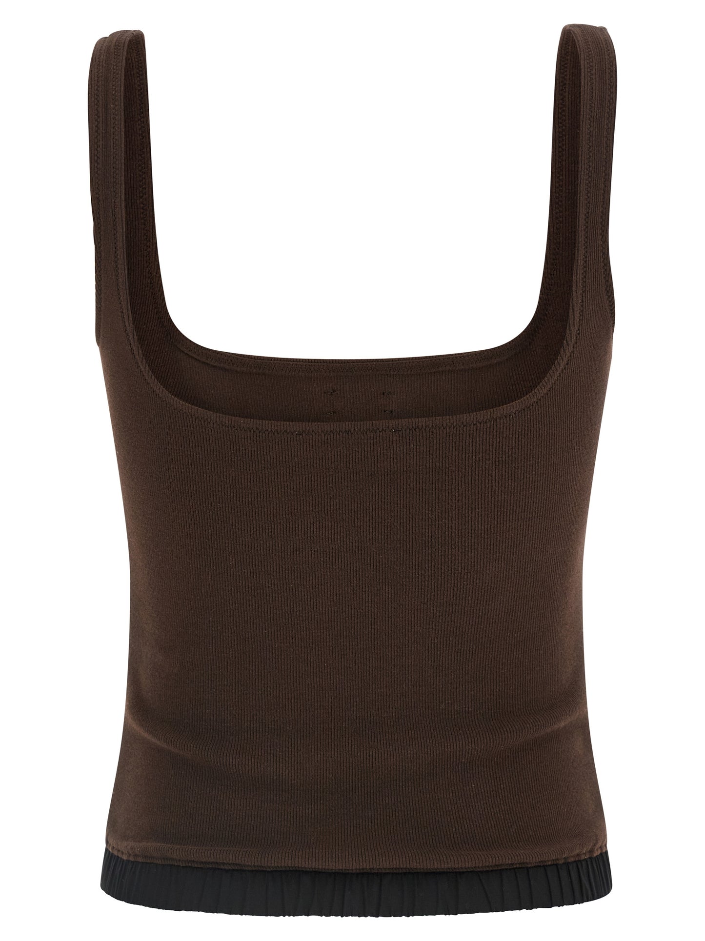 Entire Studios Brown Cotton Tank Tops