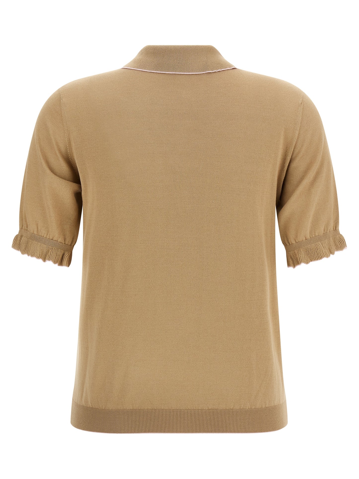Fabiana Filippi Beige Silk Polo Shirt