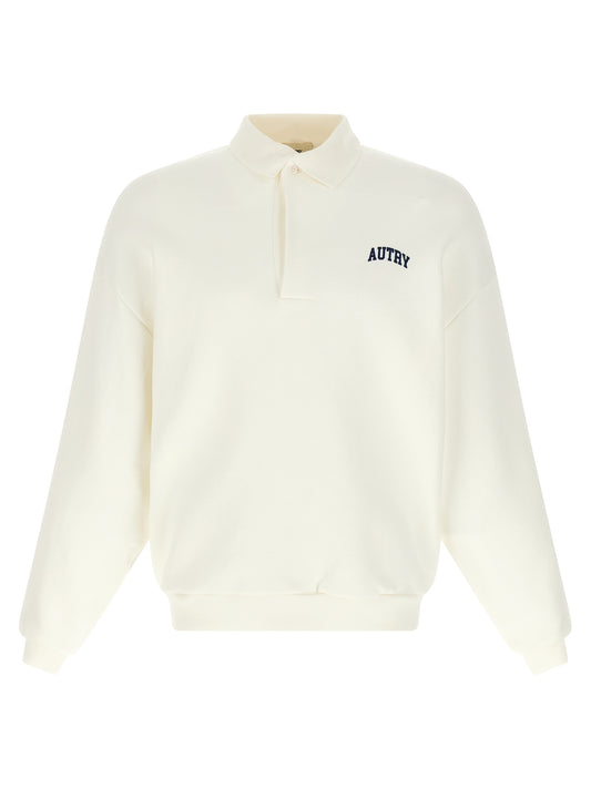Autry White Cotton Sweatshirt