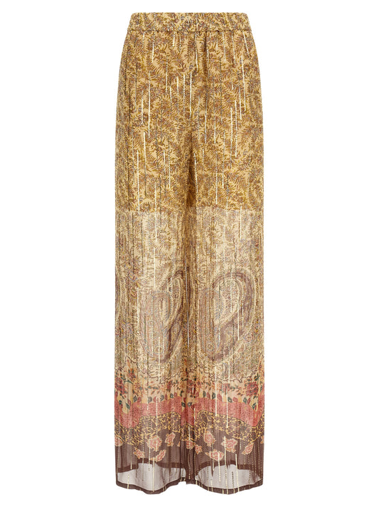 Valentino Garavani Multicolor Silk Casual Pants