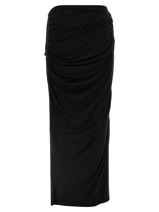 Entire Studios Black Viscose Mini Skirt