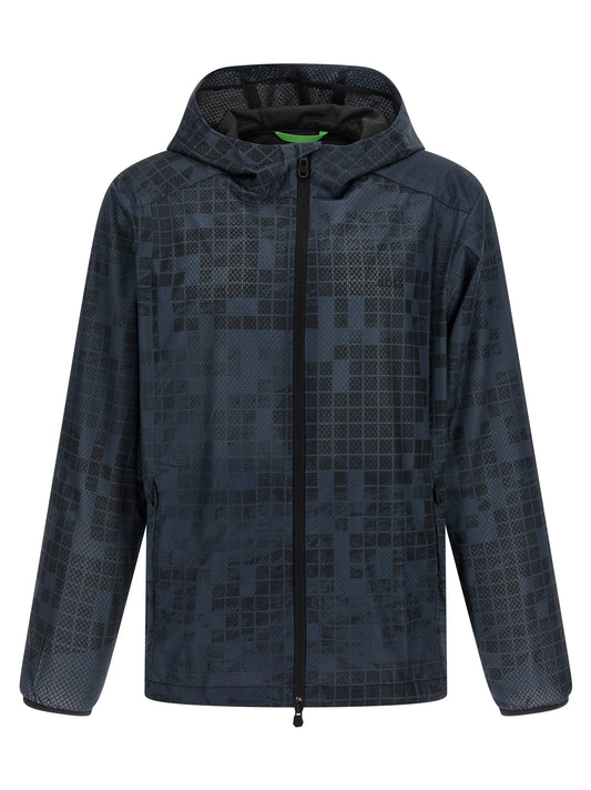 Hugo Boss Blue Rubber Shell Jacket