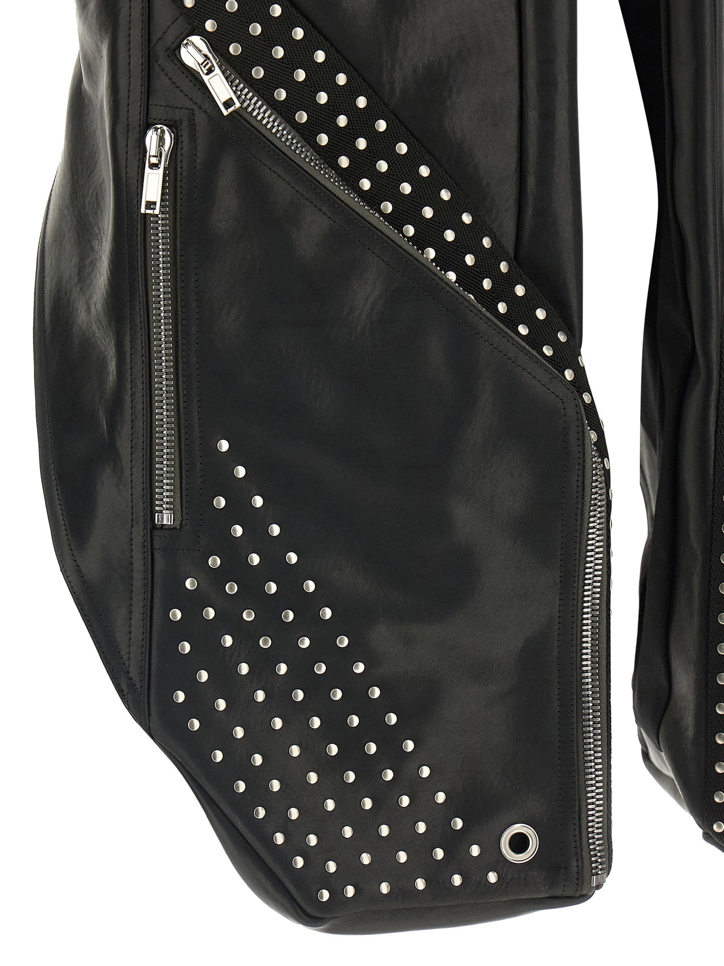Rick Owens Black Bull Skin Sleeveless Jacket