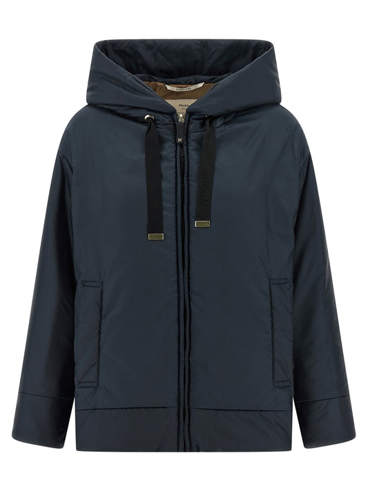 Max Mara Blue Polyester Shell Jacket