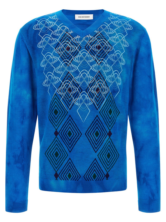 Kiko Kostadinov Blue Wool Cardigan