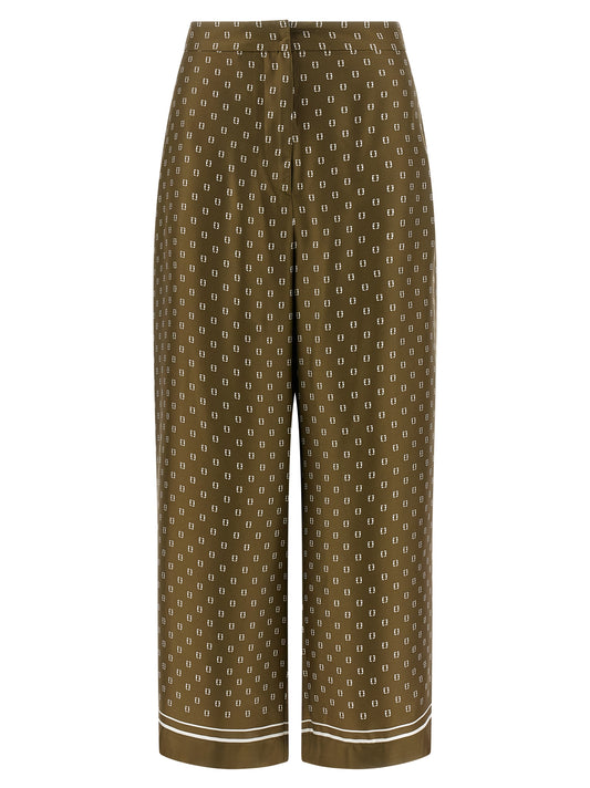 Max Mara Bicolor Silk Casual Pants