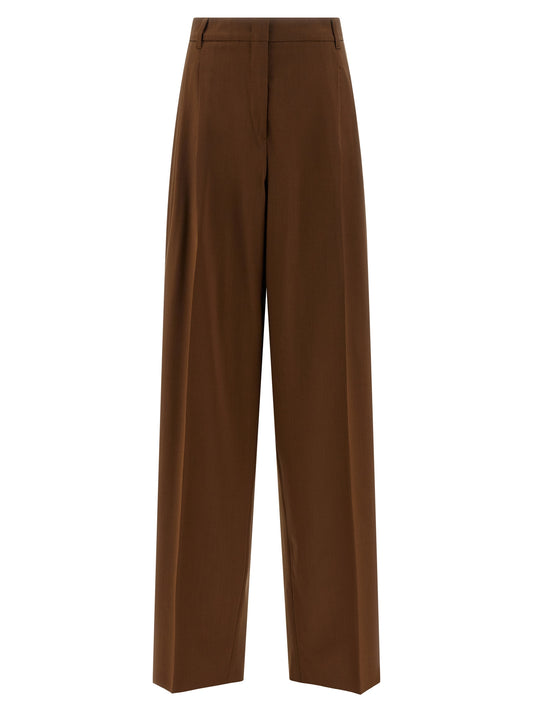 Max Mara Brown Virgin Wool Casual Pants
