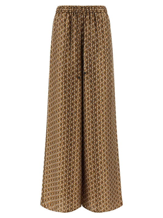 Max Mara Brown Silk Casual Pants