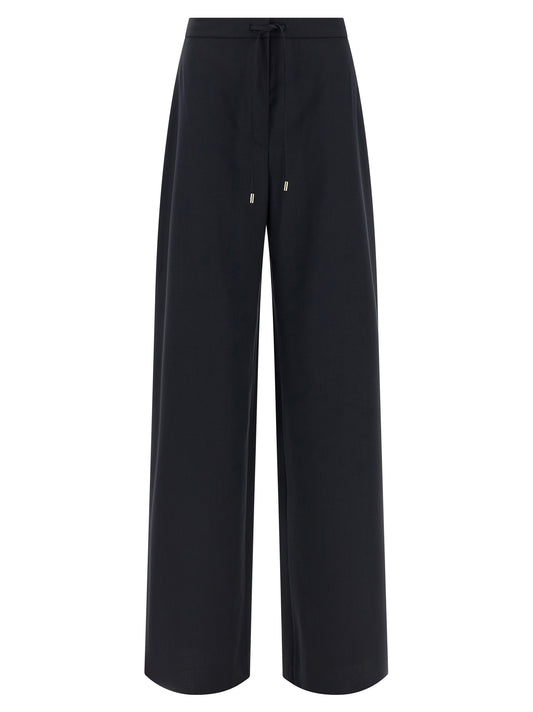 Max Mara Blue Virgin Wool Casual Pants