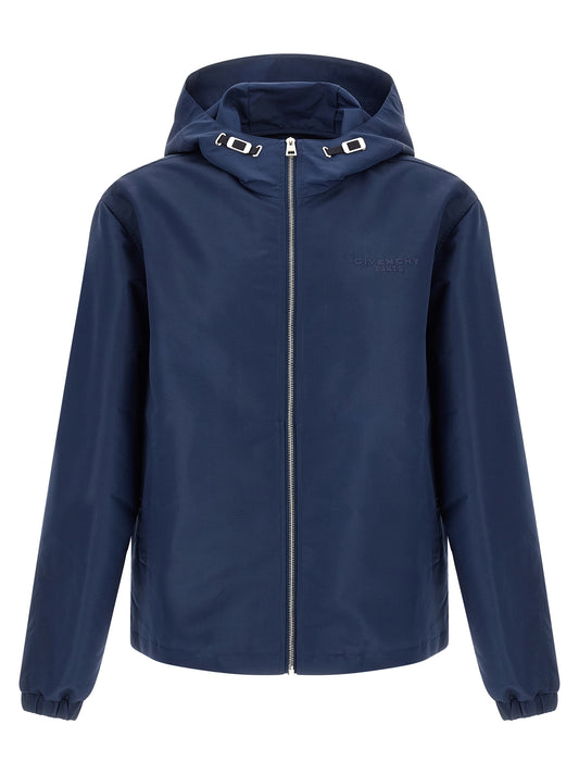 Givenchy Blue Polyester Shell Jacket