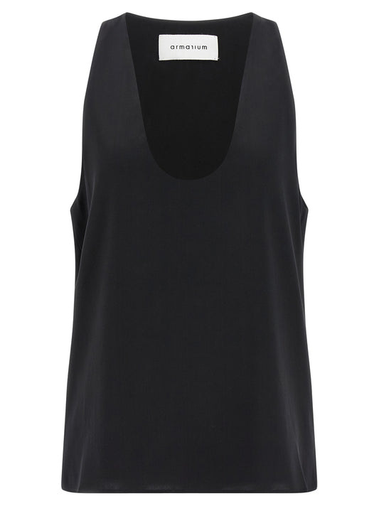 Armarium Black Silk Tank Tops