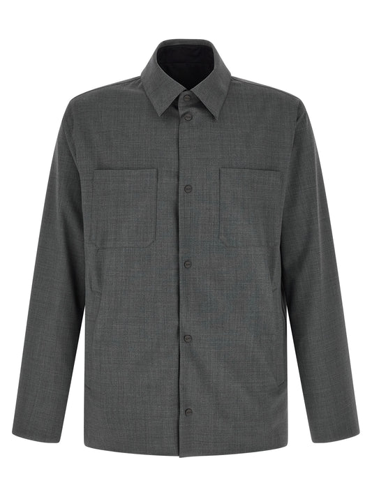 Herno Gray Polyester Full-Length Jacket