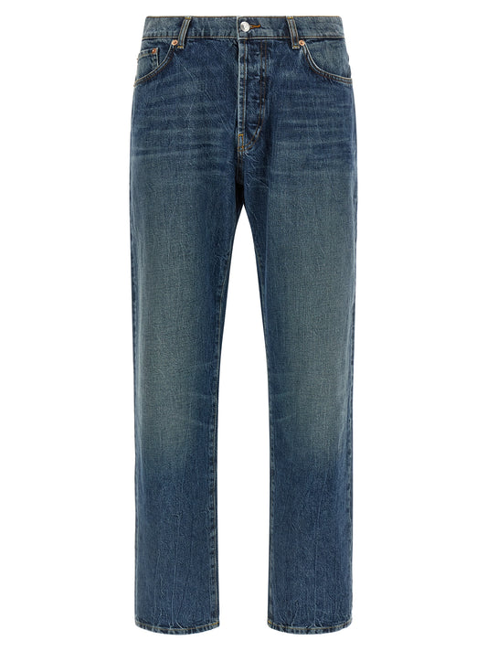 Department 5 Blue Cotton Straight-Leg Jeans