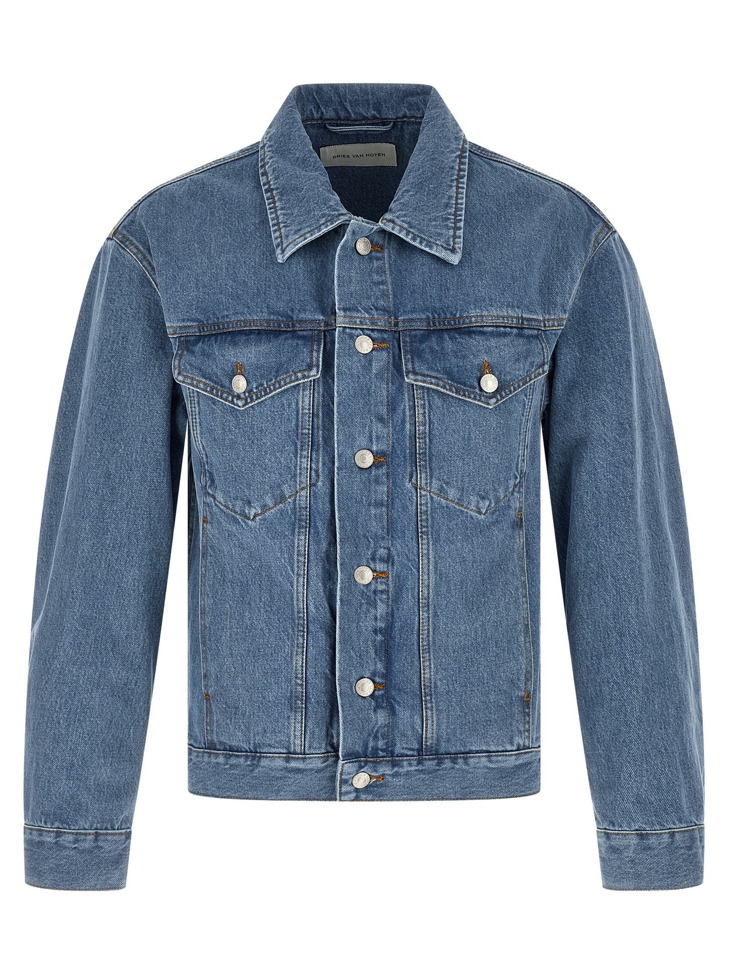 Dries Van Noten Blue Cotton Denim Jacket