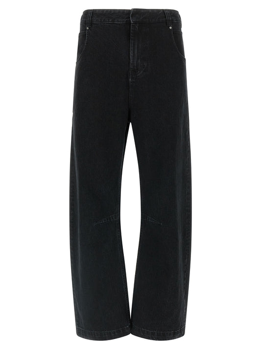 Entire Studios Black Cotton Straight-Leg Jeans