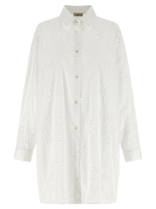 Herno White Cotton Blouse