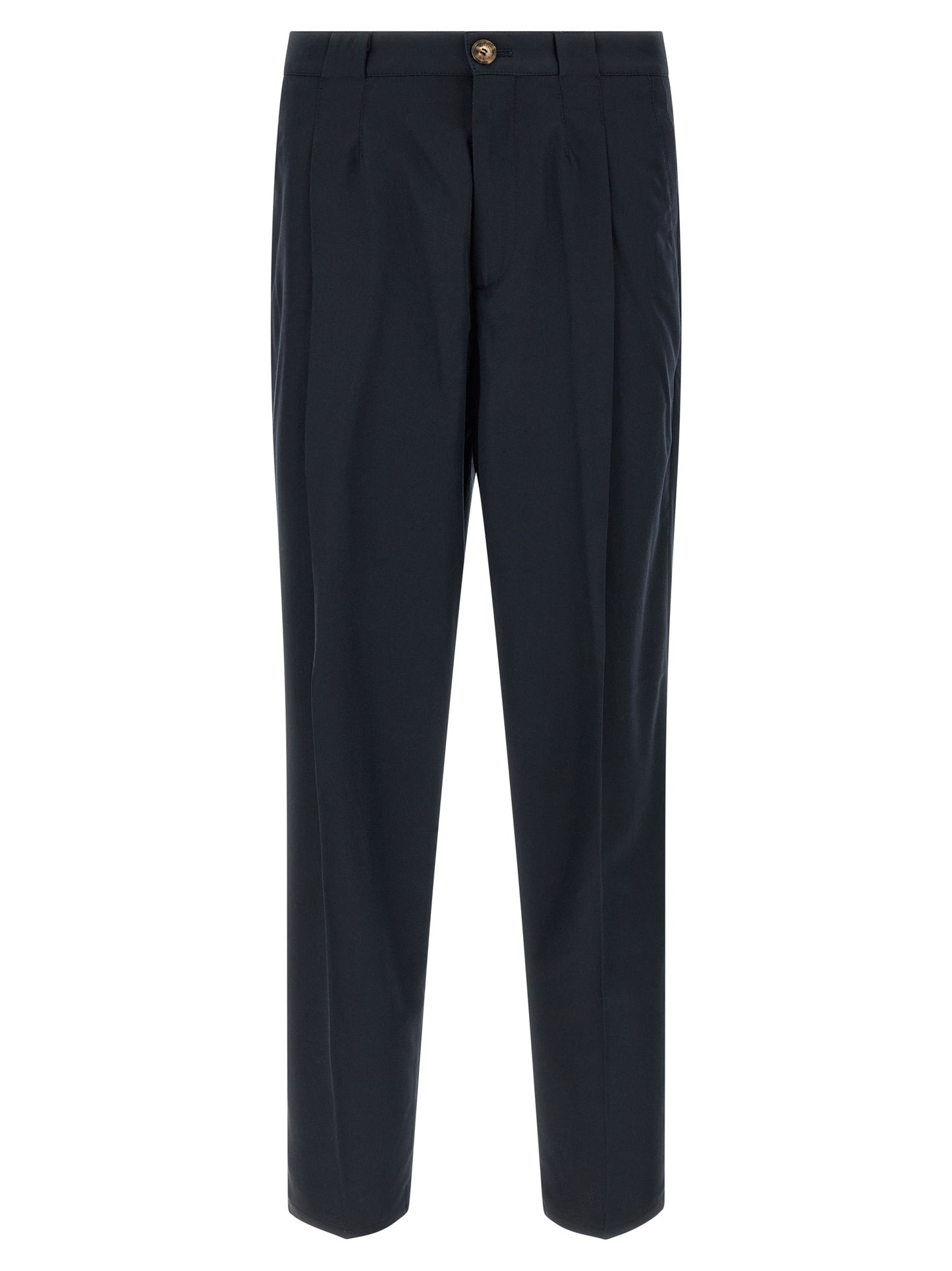 Brunello Cucinelli Blue Cotton Chino Pants