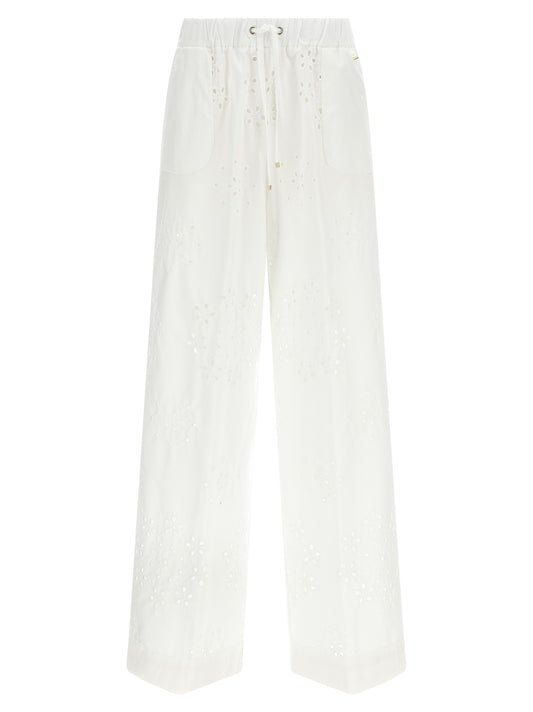 Herno White Cotton Casual Pants