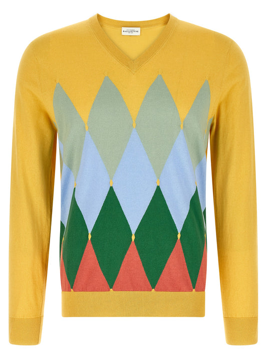 Ballantyne Bicolor Cotton Cardigan